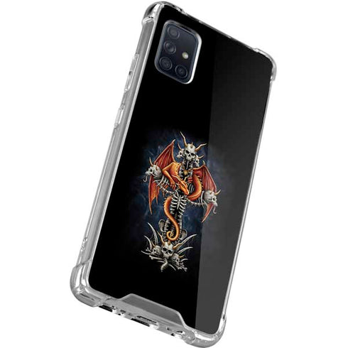 Gothic Dragon & Skull Cross by Sarah Richter Galaxy A71 5G Clear Case