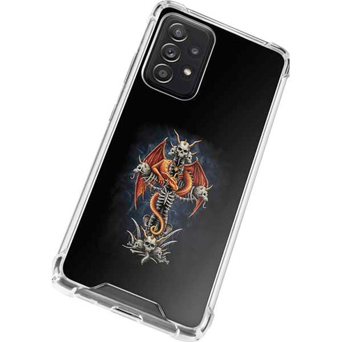 Gothic Dragon & Skull Cross by Sarah Richter Galaxy A72 5G Clear Case