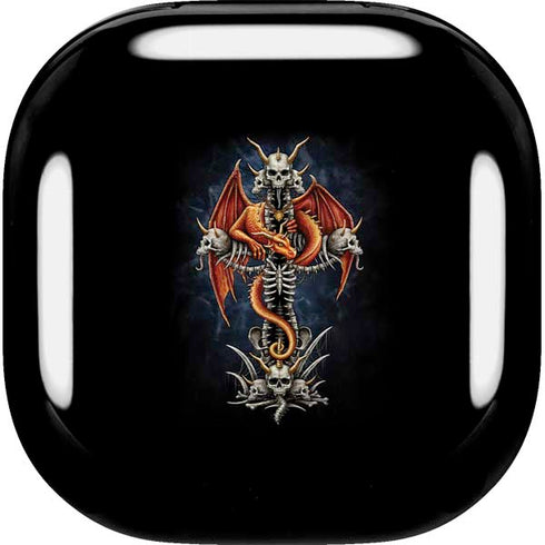 Gothic Dragon & Skull Cross by Sarah Richter Galaxy Buds Live Skin