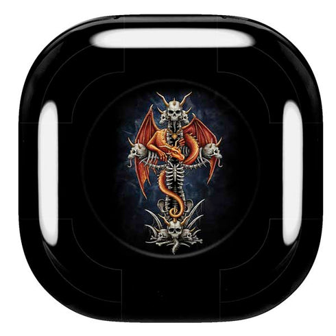 Gothic Dragon & Skull Cross by Sarah Richter Galaxy Buds Pro Skin