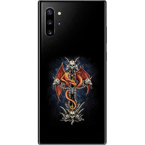 Gothic Dragon & Skull Cross by Sarah Richter Galaxy Note 10 Plus Skin