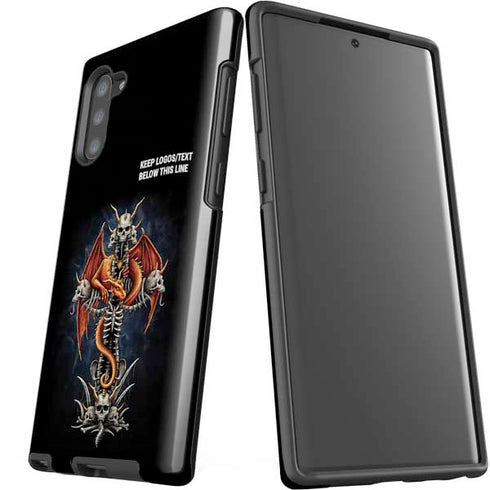Gothic Dragon & Skull Cross by Sarah Richter Galaxy Note 10 Pro Case