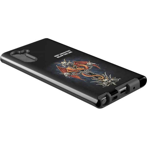 Gothic Dragon & Skull Cross by Sarah Richter Galaxy Note 10 Pro Case