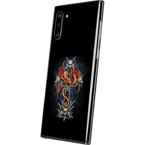 Gothic Dragon & Skull Cross by Sarah Richter Galaxy Note 10 Skin