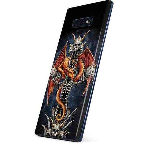 Gothic Dragon & Skull Cross by Sarah Richter Galaxy Note 9 Skin