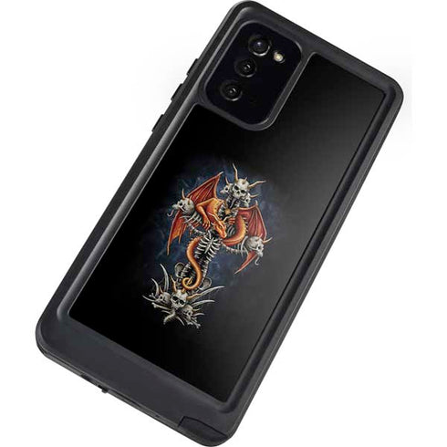 Gothic Dragon & Skull Cross by Sarah Richter Galaxy Note20 5G Waterproof Case