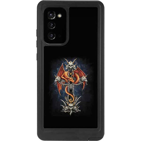 Gothic Dragon & Skull Cross by Sarah Richter Galaxy Note20 5G Waterproof Case