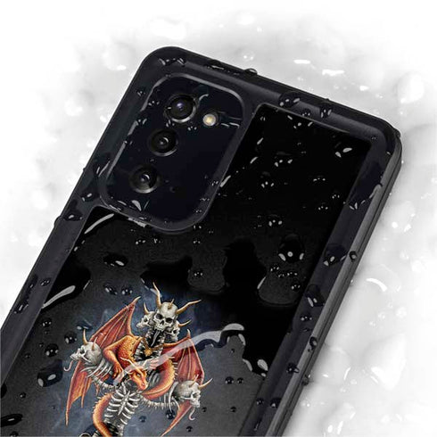 Gothic Dragon & Skull Cross by Sarah Richter Galaxy Note20 5G Waterproof Case