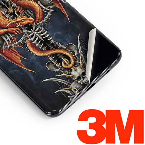 Gothic Dragon & Skull Cross by Sarah Richter Galaxy S10 Skin