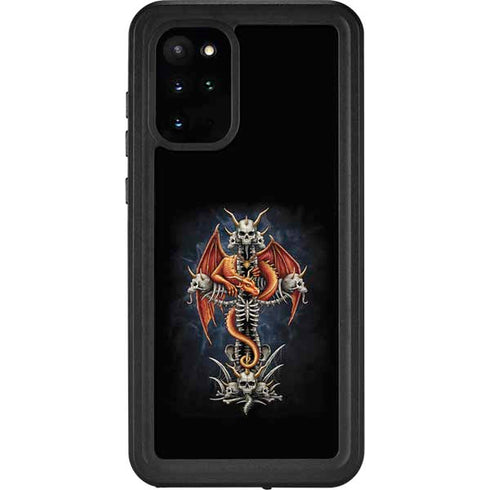 Gothic Dragon & Skull Cross by Sarah Richter Galaxy S20 Plus Waterproof Case