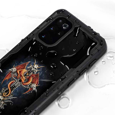 Gothic Dragon & Skull Cross by Sarah Richter Galaxy S20 Plus Waterproof Case
