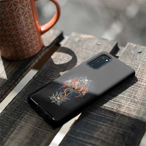 Gothic Dragon & Skull Cross by Sarah Richter Galaxy S20 Pro Case
