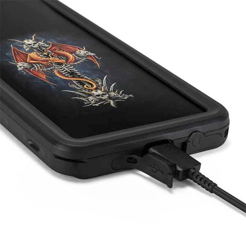 Gothic Dragon & Skull Cross by Sarah Richter Galaxy S20 Waterproof Case
