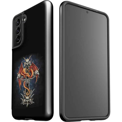 Gothic Dragon & Skull Cross by Sarah Richter Galaxy S21 5G Pro Case