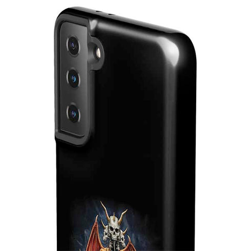 Gothic Dragon & Skull Cross by Sarah Richter Galaxy S21 FE Pro Case