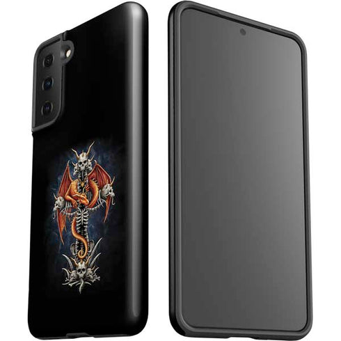 Gothic Dragon & Skull Cross by Sarah Richter Galaxy S21 Plus 5G Pro Case
