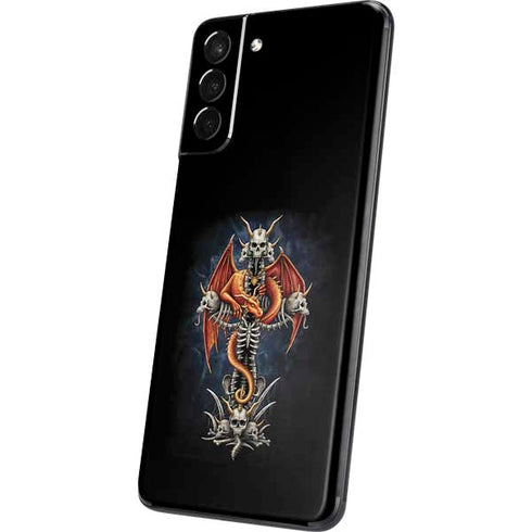 Gothic Dragon & Skull Cross by Sarah Richter Galaxy S21 Plus 5G Skin