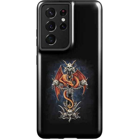 Gothic Dragon & Skull Cross by Sarah Richter Galaxy S21 Ultra 5G Pro Case