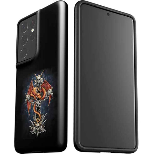 Gothic Dragon & Skull Cross by Sarah Richter Galaxy S21 Ultra 5G Pro Case