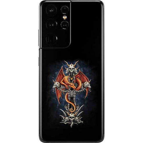 Gothic Dragon & Skull Cross by Sarah Richter Galaxy S21 Ultra 5G Skin