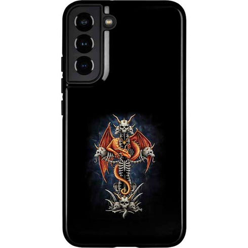 Gothic Dragon & Skull Cross by Sarah Richter Galaxy S22 Plus Pro Case