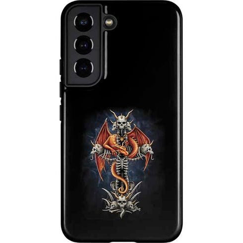 Gothic Dragon & Skull Cross by Sarah Richter Galaxy S22 Pro Case