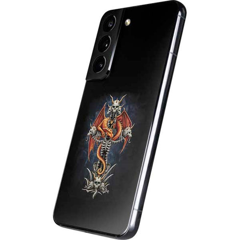Gothic Dragon & Skull Cross by Sarah Richter Galaxy S22 Skin