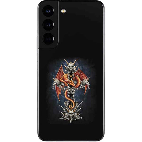 Gothic Dragon & Skull Cross by Sarah Richter Galaxy S22 Skin