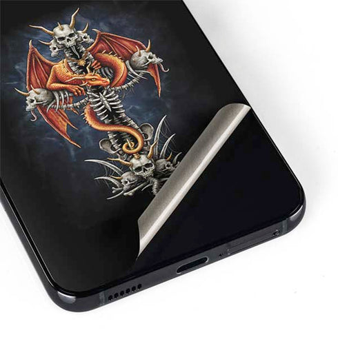 Gothic Dragon & Skull Cross by Sarah Richter Galaxy S22 Skin
