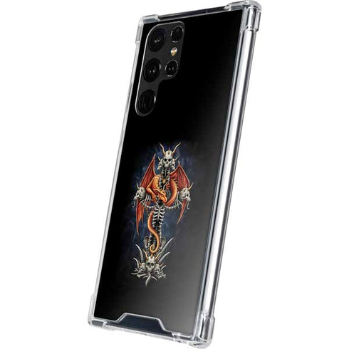Gothic Dragon & Skull Cross by Sarah Richter Galaxy S22 Ultra Clear Case