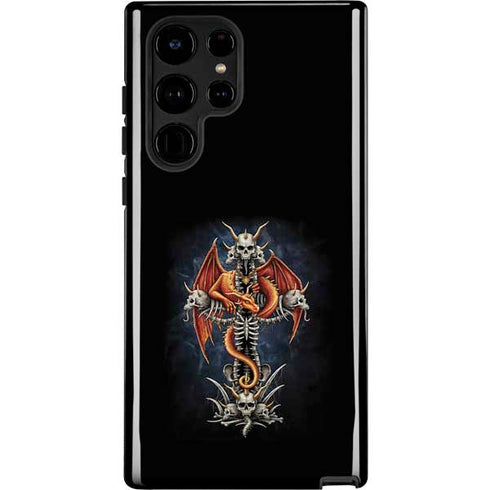 Gothic Dragon & Skull Cross by Sarah Richter Galaxy S22 Ultra Pro Case