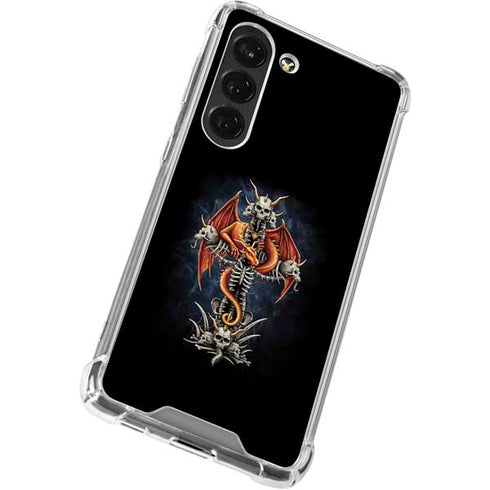 Gothic Dragon & Skull Cross by Sarah Richter Galaxy S23 Clear Case