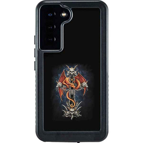 Gothic Dragon & Skull Cross by Sarah Richter Galaxy S23 Plus Waterproof Case