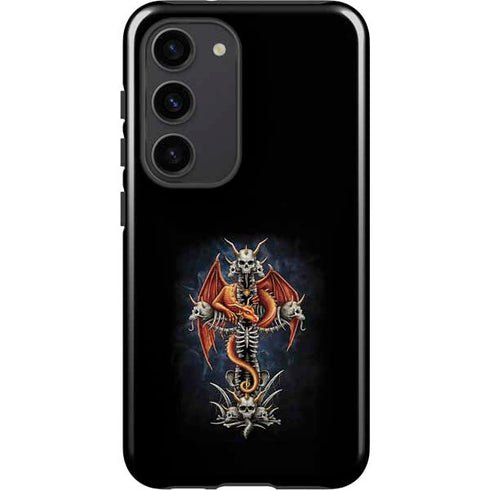 Gothic Dragon & Skull Cross by Sarah Richter Galaxy S23 Pro Case
