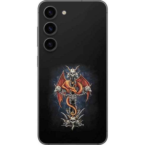 Gothic Dragon & Skull Cross by Sarah Richter Galaxy S23 Skin