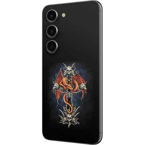 Gothic Dragon & Skull Cross by Sarah Richter Galaxy S23 Skin
