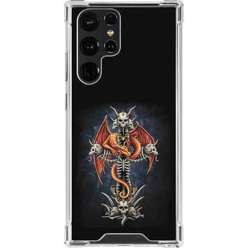 Gothic Dragon & Skull Cross by Sarah Richter Galaxy S23 Ultra Clear Case