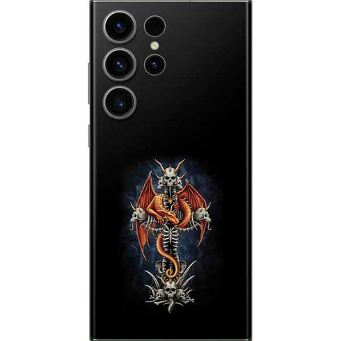 Gothic Dragon & Skull Cross by Sarah Richter Galaxy S23 Ultra Skin