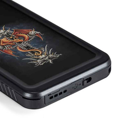 Gothic Dragon & Skull Cross by Sarah Richter Galaxy S23 Waterproof Case