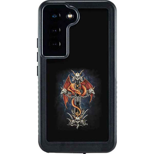 Gothic Dragon & Skull Cross by Sarah Richter Galaxy S23 Waterproof Case