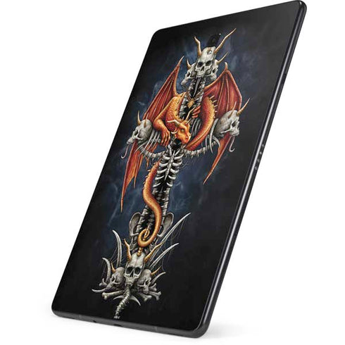 Gothic Dragon & Skull Cross by Sarah Richter Samsung Galaxy Tab Skin