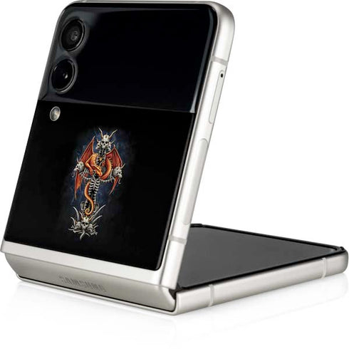 Gothic Dragon & Skull Cross by Sarah Richter Galaxy Z Flip4 5G Skin