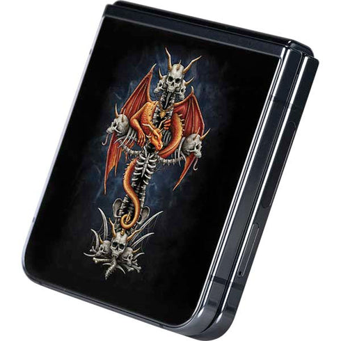 Gothic Dragon & Skull Cross by Sarah Richter Galaxy Z Flip5 5G Skin