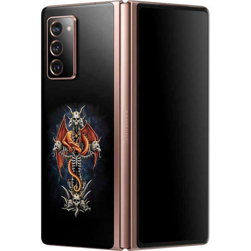 Gothic Dragon & Skull Cross by Sarah Richter Galaxy Z Fold2 5G Skin