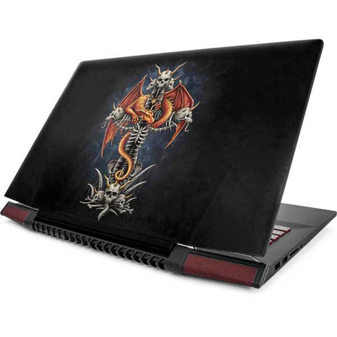 Gothic Dragon & Skull Cross by Sarah Richter Lenovo IdeaPad Skin