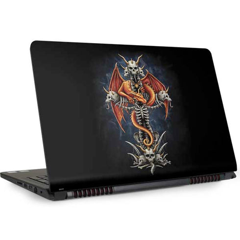 Gothic Dragon & Skull Cross by Sarah Richter Dell Inspiron Skin