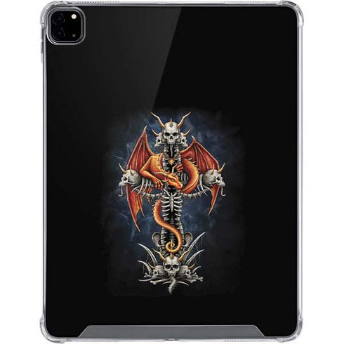 Gothic Dragon & Skull Cross by Sarah Richter iPad Pro 12.9in (2020) Clear Case