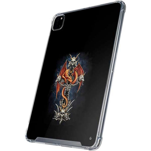 Gothic Dragon & Skull Cross by Sarah Richter iPad Pro 12.9in (2020) Clear Case