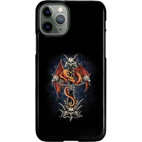 Gothic Dragon & Skull Cross by Sarah Richter iPhone 11 Pro Lite Case