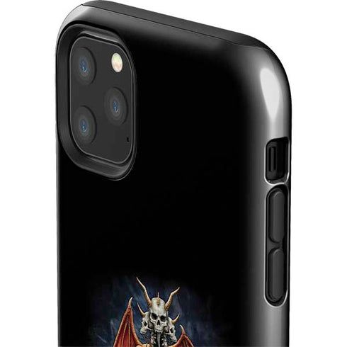 Gothic Dragon & Skull Cross by Sarah Richter iPhone 11 Pro Max Impact Case